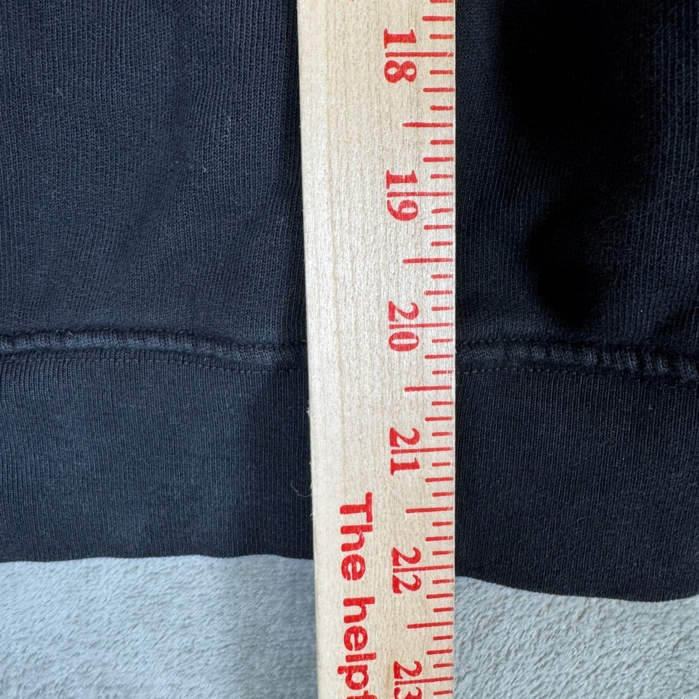 Nili Lotan Black Short Sleeve Sweatshirt Raglan Cotton Fleece Size L Made in USA - Picture 4 of 11
